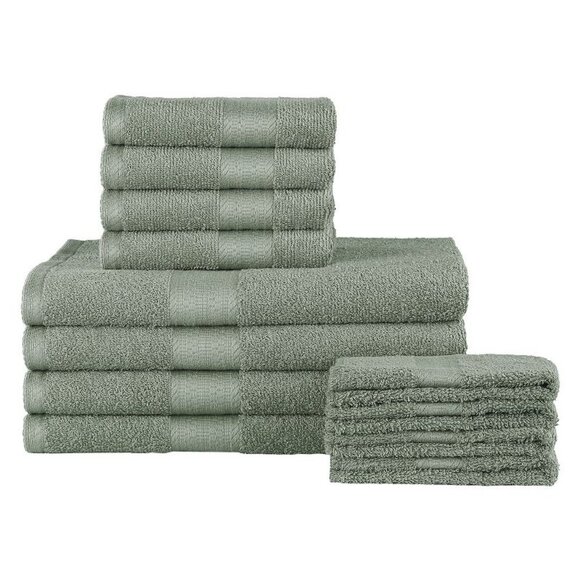 The Big One 12-piece Bath Towel Set Sage